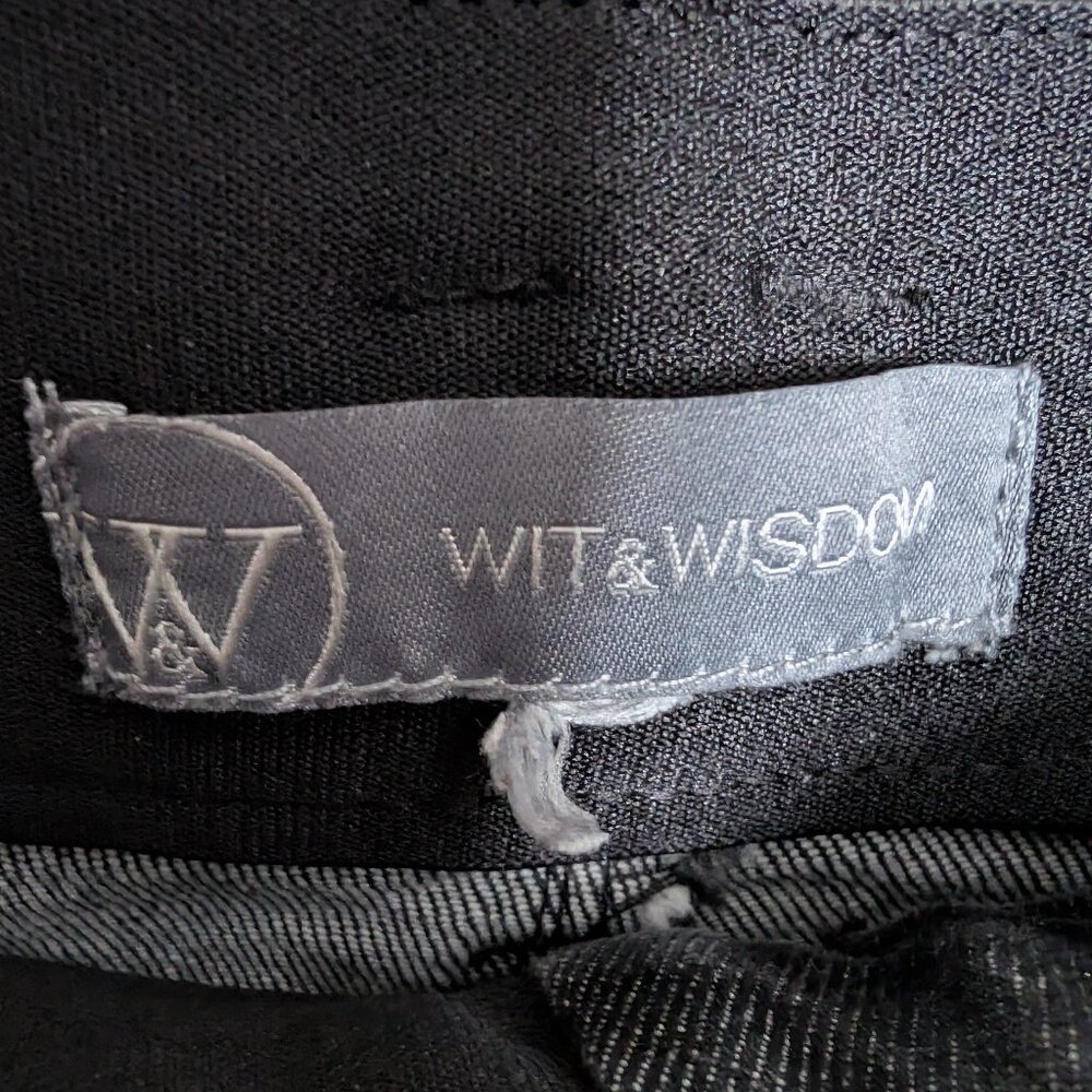 Wit & Wisdom Double Skyrise Waistband Wide Leg Trouser Jean, Size 16, black - Picture 2 of 3